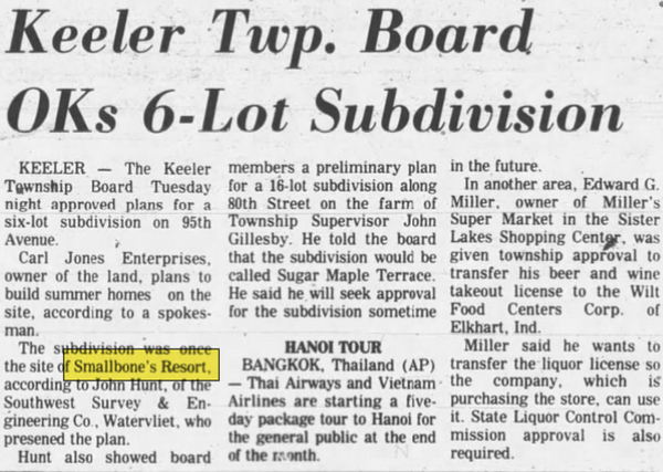 Maplewood Resort (Smallbones Resort) - Aug 1978 Article On Subdivision (newer photo)